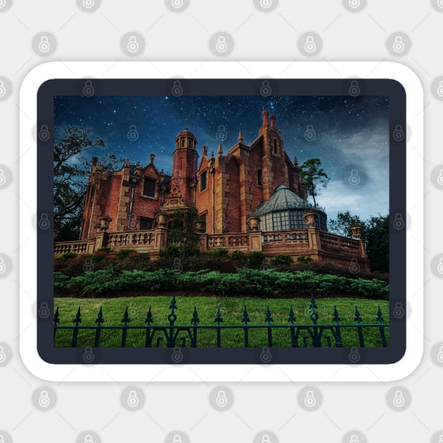 The Haunted Mansion Sticker by Farbeyondinfinity